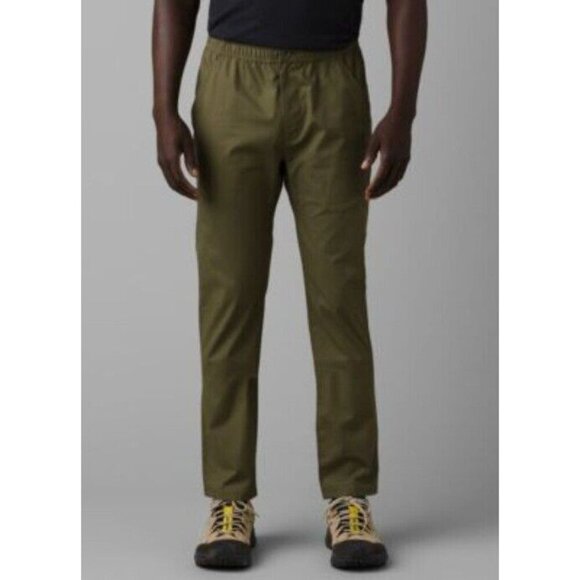 Men's PrAna Double Peak E-Waist Pants Small 32” inseam Cargo Green stretch - Picture 1 of 6